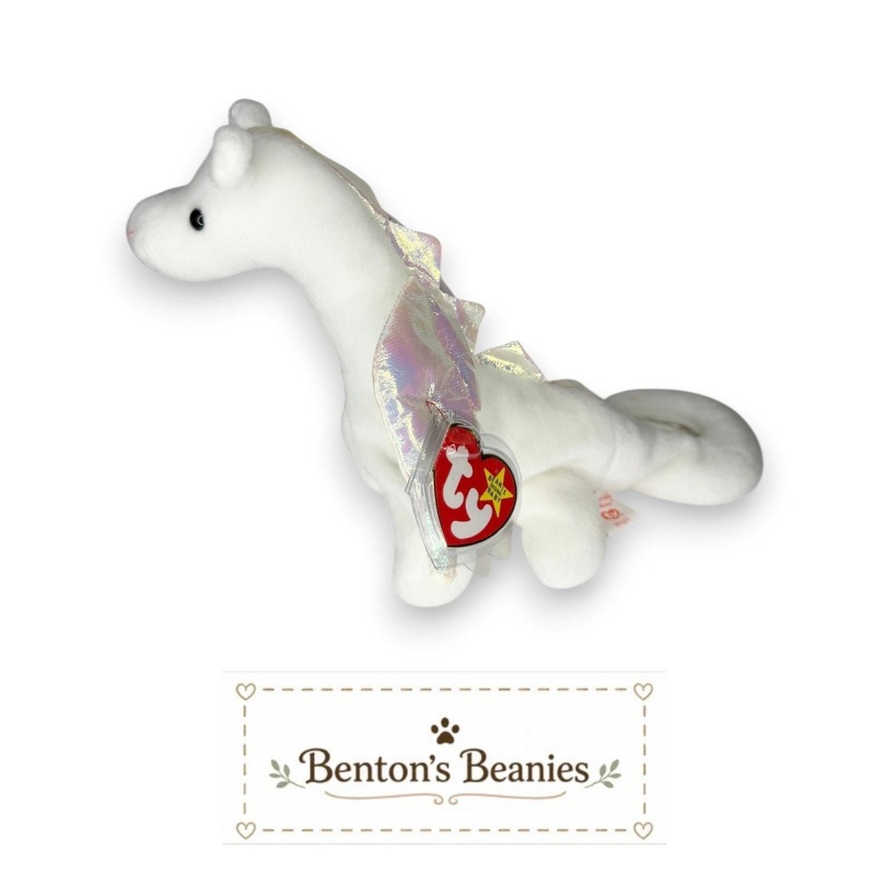 Magic the Dragon Ty Beanie Baby | Enchanted Little Legend 🐉 | Mint Heart Tag ⭐